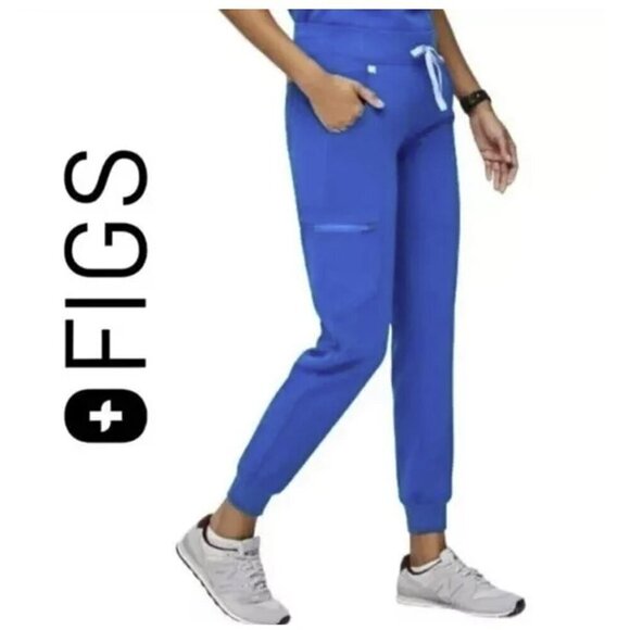 Figs 2.0 Technical Collection Zamora Royal Blue Jogger Scrub Pants - Picture 7 of 10